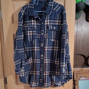 Plaid Button-Up Shirt